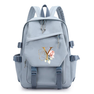 26 Letter Backpack for Girls School Student Bag Large Capacity