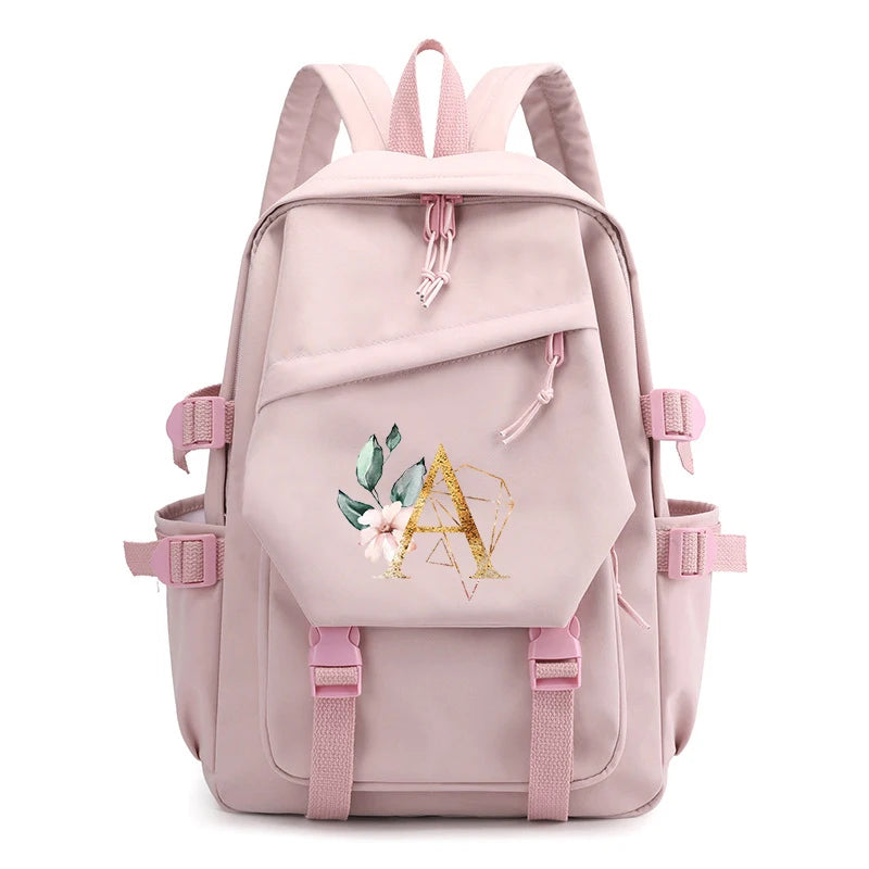 Pink Large Capacity Laptop Backpack for Girls School Student Bag