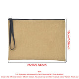 Flower Cosmetic Bag Zipper Pouch Linen Travel Makeup Bag