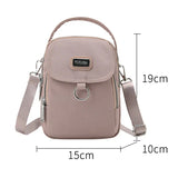 3 Layers Women Mini Bag High Durable Fabric Girls Small Shoulder Bag