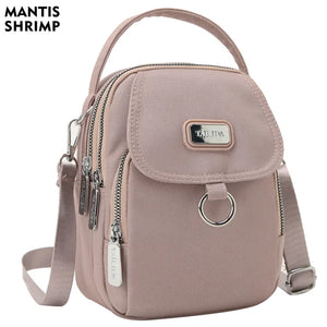 3 Layers Women Mini Bag High Durable Fabric Girls Small Shoulder Bag