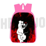 3D Cartoon Danganronpa Bag Pink 16 Inch Anime Monokuma Backpack