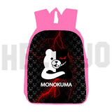 3D Cartoon Danganronpa Bag Pink 16 Inch Anime Monokuma Backpack