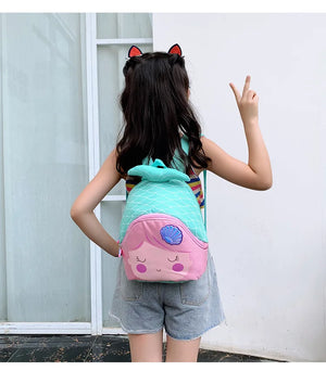 3D Mermaid School Bags For Girls Kids Backpack Cartoon Travel Bags