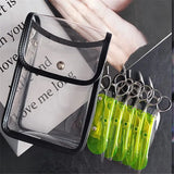 5 Pockets Transparent Hair Scissors Bag Hairdressing Holder