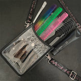 5 Pockets Transparent Hair Scissors Bag Hairdressing Holder
