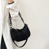 Acrylic Chain Handbags for Women Cross Bag Nylon Messenger Tote Bag