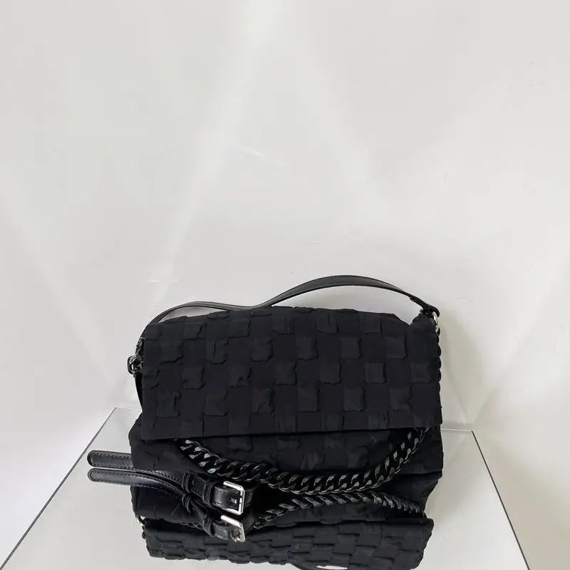 Acrylic Chains Canvas Women Shoulder Bags Pillow Crossbody Bag
