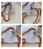 Woven Shoulder Strap Mini Party Clutch Crossbody Bag