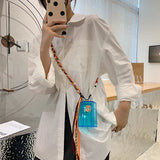 Woven Shoulder Strap Mini Party Clutch Crossbody Bag