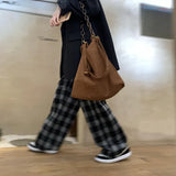 Acrylic Suede One Shoulder Messenger Bag Large Capacity Handbag Women