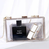 Acrylic Transparent Clutch Chain Shoulder Bag Wedding Party Evening Handbag