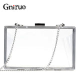 Acrylic Transparent Bag Lady Clutches Chain Women Shoulder Messenger Bags