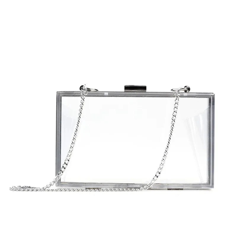 Acrylic Transparent Bag Lady Clutches Chain Women Shoulder Messenger Bags