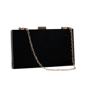 Acrylic Transparent Clutch Chain Shoulder Bag Wedding Party Evening Handbag