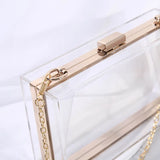 Acrylic Transparent Clutch Chain Shoulder Bag Wedding Party Evening Handbag