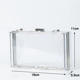 Acrylic Transparent Bag Lady Clutches Chain Women Shoulder Messenger Bags