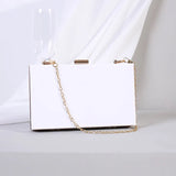 Acrylic Transparent Clutch Chain Shoulder Bag Wedding Party Evening Handbag