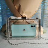 Acrylic Transparent Bag Lady Clutches Chain Women Shoulder Messenger Bags