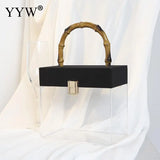Clear PVC Crossbody Bags Transparent Handbags Top Handle Box Purses