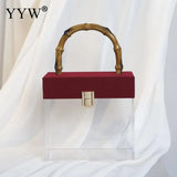 Clear PVC Crossbody Bags Transparent Handbags Top Handle Box Purses