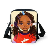 African Girls Pattern Mini Messenger Bag Lightweight Crossbody