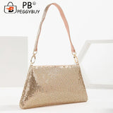 Aluminium Rhinestones Pattern Evening Clutch Bag Zipper Women Handbags