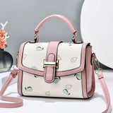 Texture Small Square Bag Women's One-shoulder Handbag