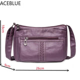 Solid Messenger Bag High Capacity Shoulder Bags Women Handbag