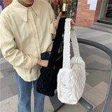 Wide Strap Shoulder Bag Large Capacity Ladies Tote Canvas Bags