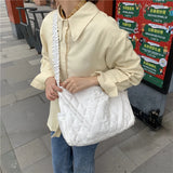 Wide Strap Shoulder Bag Large Capacity Ladies Tote Canvas Bags