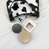 Cow Print Totes Retro PU Leather Travel Shoulder Handbag