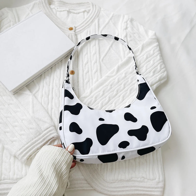 Animal Pattern Printing Women Underarm Bags Casual Nylon Ladies Small Shoulder B