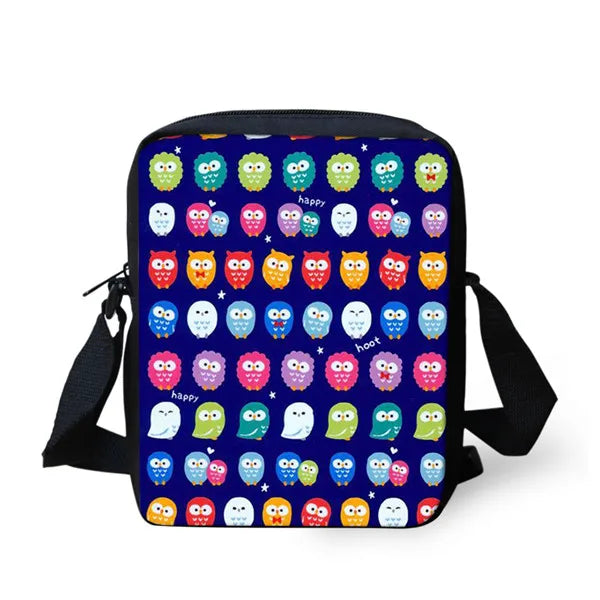 Anime Owl Messenger Bag For Boys Girls Casual Shoulder Bag