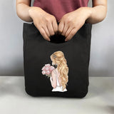 Anime Girl Lunch Pouch Canvas Thermal Box Insulated Picnic Bag