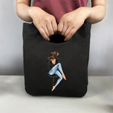 Anime Girl Lunch Pouch Canvas Thermal Box Insulated Picnic Bag