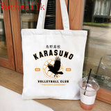 Anime Haikyuu Eco Canvas Shoulder Bag Large-capacity