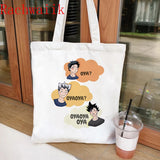 Anime Haikyuu Shopping Bag Eco Manga Tote Large-capacity