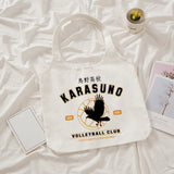 Haikyuu Anime Eco Canvas Tote Bag Harajuku Shopper Women Shoulder Large