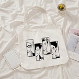 Haikyuu Anime Eco Canvas Tote Bag Harajuku Shopper Women Shoulder Large