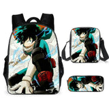 Anime Hero Schoolbag Backpack Set for Kids