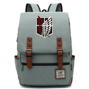 Anime Wings Attack Buckle School Bag for Children