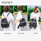 Anti-Theft Large Backpack Bag Women Oxford Cloth Contrast Girl