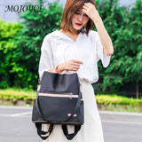 Anti-Theft Large Backpack Bag Women Oxford Cloth Contrast Girl