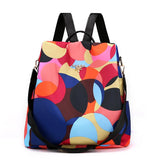 Anti Theft Women Backpack Durable Fabric Oxford School Bag Pretty Style