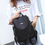 Women's Casual Waterproof Anti-Theft Backpack for School