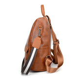 Women's Soft Leather Anti-theft Backpack - Multi-function Shopping Bag