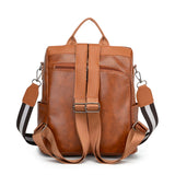 Women's Soft Leather Anti-theft Backpack - Multi-function Shopping Bag