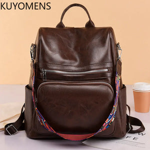 Anti-theft Women Backpacks Purses High Leather Female Rucksack Ladies Large Capa