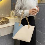 April Shoulder Bag High Personality Contrast Tote Bag Large Capacity
